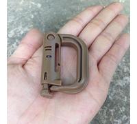 (marron) 1pcs Mousqueton D Anneau de Verrouillage Clip en Plastique Boucle d'Anneau Type Snap Mousqueton Porte Clé Attache