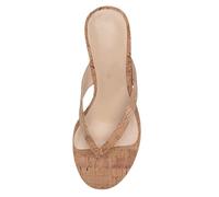 Marron,34 EU,Chaussons compensés pour Femmes, Tongs, Sandales à Talons Ouverts, Mules Tendance Dos Nu, Chaussures de soirée, de Mariage, compensées
