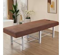 Marron,70x180cm/2.2x5.9ft,Draps De Table De Massage Extensibles Réutilisables Avec Trou Pour Le Visage, Drap Massage Lavable Pour Spa De Beauté, Drap Housse De Massage