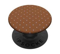 Marron à Pois Bleu Clair Esthétique Mignon Boho Minuscule Pois PopSockets PopGrip Adhésif