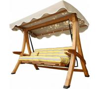 Marron-Beige Balançoire de jardin Balançoire de luxe Outdoor Auvent Sièges Nouveau