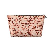 Marron Beige Rose Corail Orange, Trousse de Toilette Trousse de Maquillage Sac à cosmétiques Trousse de Toilette de Voyage Portable