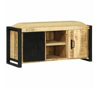 Marron Cabinet Banc Marron 100x35x50 cm Bois de manguier massif - Banc coffre H6352