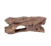 Marron Cachette pour Terrarium, en Tronc Refuge en Résine | Aquarium et Vivarium, Ouvertures Multiples, Aspect Bois Mort Réaliste, Décor Discret