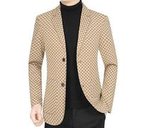 marron clair for homme, veste costume décontractée à deux boutons, élégante, coupe slim, for le travail ou au quotidien(4XL)