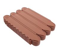 Marron Clôture de Jardin Décorative Petite, en Plastique Bordure Courbe | Pots et Massifs, Surface Lisse, Style Pastoral Simple, Kit D’ornement pour Allées