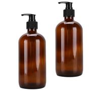 Marron Flacon Cosmétique en Plastique 2 Pièces 500ml