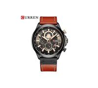 (marron noir) Curren Montres Hommes Marque Luxe Casual Bracelet En Cuir Sport Quartz Montre-Bracelet