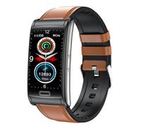 (marron) Nouvelle montre d'exercice intelligente ECG + PPG pression de glycémie bracelet de fréquence
