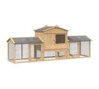 Marron Poulailler cage pour petits animaux pour extérieur 3 pcs Marron Bois de pin massif A178