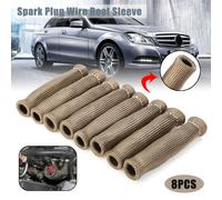 (Marron?Protecteur De Bougie D'allumage 8 Pièces, Protecteur De Bougie D'allumage Résistant Aux Températures Élevées, Tube De Protection Thermique En Fibre De Verre