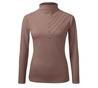 marron pull col roulé femme col roulé femme crop top hiver montant maille chaud fin cachemire colle roule chaussette en laine cashmere thermique pullover automne léger sweater rond doux thermolactyl