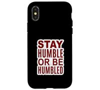 Marron Rouge Bordeaux L'importance de l'humilité Marron Coque pour iPhone X/XS