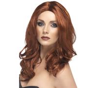 Marron Superstar Perruque Longue Ondulé Femmes Déguisement Perruque 70s Disco