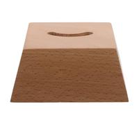 Marron Support de Chausse-pied en Bois Massif | Surface Lisse et Grain du Bois, Design Compact Gain de Place, pour Passionnés de Soin des Chaussures