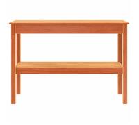 Marron Table console - CLARENCE - Meuble couloir - Marron cire 110x40x75 cm - Bois massif en pin CC1084