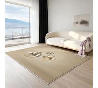 Marron Tapis Salon Minimaliste À Poils Courts 120 x 160 cm - Tapis Chambre Doux Moelleux Élégant Nature Géométrique, Antidérapant Intérieur Moquette, Ne Perd Pas Ses Poils
