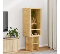 Marron Terrarium Durable - Résistant aux rayures - Marron 50 x 50 x 100 cm OSB A2761