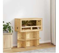 Marron Terrarium Durable - Résistant aux rayures - Marron 80 x 40 x 40 cm OSB A2753