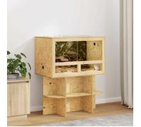 Marron Terrarium Durable - Résistant aux rayures - Marron 80 x 50 x 50 cm OSB A2758