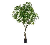 Marronnier porte-bonheur Plante artificielle de 220 cm de haut, facile à entretenir dans un pot en plastique de 20x17 cm