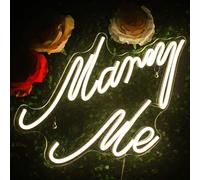 Marry Me Enseigne Au Néon Lumière Néon Led Blanc Chaud Lettres Lumineuses Pour Chambre À Coucher, Fête De Mariage, Décoration De Vacances, Cadeau D'anniversaire[Led5261000]