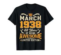 Mars 1938 Vintage 88 Years Awesome 88th Birthday Mar T-Shirt