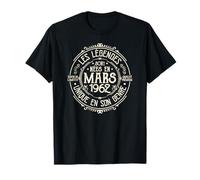 Mars 1962 Anniversaire 63 ans Homme Né En Mars 1962 Humour T-Shirt