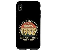 Mars 1962 Cadeau Anniversaire Mars 1962 64 Ans Homme Femme Coque pour iPhone XS Max