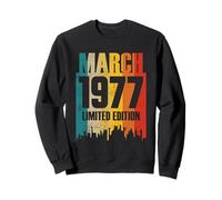 Mars 1977 Ans Anniversaire Édition Limitée Retro Sweatshirt