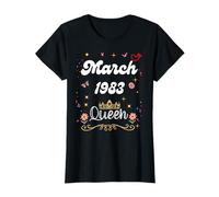 Mars 1983 Queen Since March 1983 Birthday Girl Women T-Shirt
