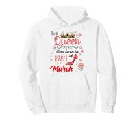 Mars 1984 Anniversaire This Queen Was Born in Mars 1984 Sweat à Capuche