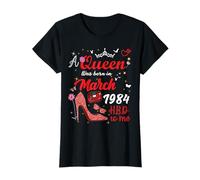 Mars 1984 Anniversaire This Queen Was Born in Mars 1984 T-Shirt