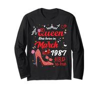 Mars 1987 Anniversaire This Queen Was Born in Mars 1987 Manche Longue
