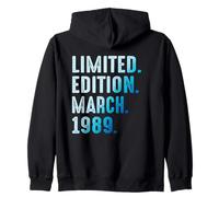Mars 1989 Année 1989 Anniversaire 1989 Édition limitée Sweat à Capuche