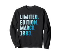 Mars 1993 Année 1993 Anniversaire 1993 Édition Limitée Sweatshirt