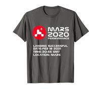 Mars 2020 Perseverance Rover NASA Mission Logo JPL Kids Garçons T-Shirt, Homme, Asphalte, XL