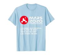 Mars 2020 Perseverance Rover NASA Mission Logo JPL Kids Garçons T-Shirt, Homme, Bleu Céleste, L