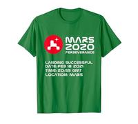 Mars 2020 Perseverance Rover NASA Mission Logo JPL Kids Garçons T-Shirt, Homme, Vert Kelly, 3XL