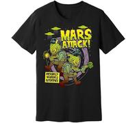 Mars Attacks Aliens Psychobilly Rockabilly Shirt - Monsters and Martians Black Black M
