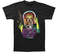 Mars Attacks Intelligent Life Fitted Jersey Tee Black Manches Courtes(Large)
