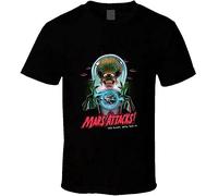 Mars Attacks Sci FI Retro Movie T Shirt Black M