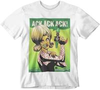 Mars Attacks T-Shirt Movie 90s Aliens Ack Ack Tee Retro Future Space Pistol White