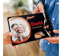 Mars Barre de chocolat personnalisée - Personnalisez votre boîte de chocolat au lait géante, le cadeau pour les femmes, les hommes (Boîte cadeau Mars)