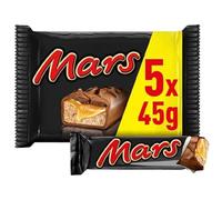Mars Barres Chocolat au lait Caramel, Coeur fondant Nougaté x5 225g