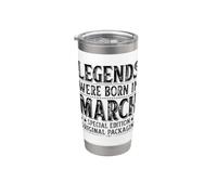 Mars Birthday Legends Were Born in March Funny Husband Gobelet isotherme en acier inoxydable double paroi