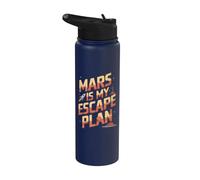 Mars est mon plan d'évasion Funny Mars Stainless Steel Insulated Water Bottle