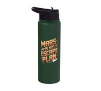 Mars est mon plan d'évasion Funny Mars Stainless Steel Insulated Water Bottle