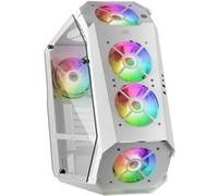 Mars Gaming MC51W, Tour PC Gaming ATX, 5X Ventilateurs 120mm Chroma ARGB, Contrôleur avec Télécommande, Double Verre Trempé, Refroidissement Avancé, Blanc