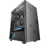 Mars Gaming Boîtier MC-Q3 Semi-Tour – Verre trempé, 360mm liquide, double grilles magnétiques, Noir